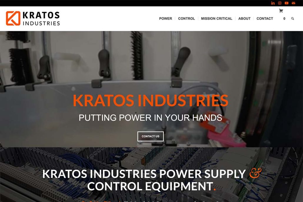 Kratos Industries Branding, site Design, Marketing Centennial, CO